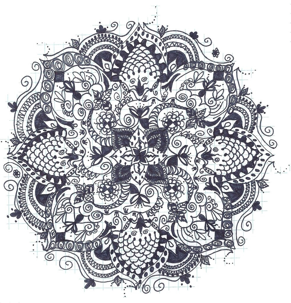 Mandala Doodle On Graph Paper I Bought Some Graph Paper To Flickr Mandala Doodle On Graph Paper I Bought Some Graph Paper To Flickr