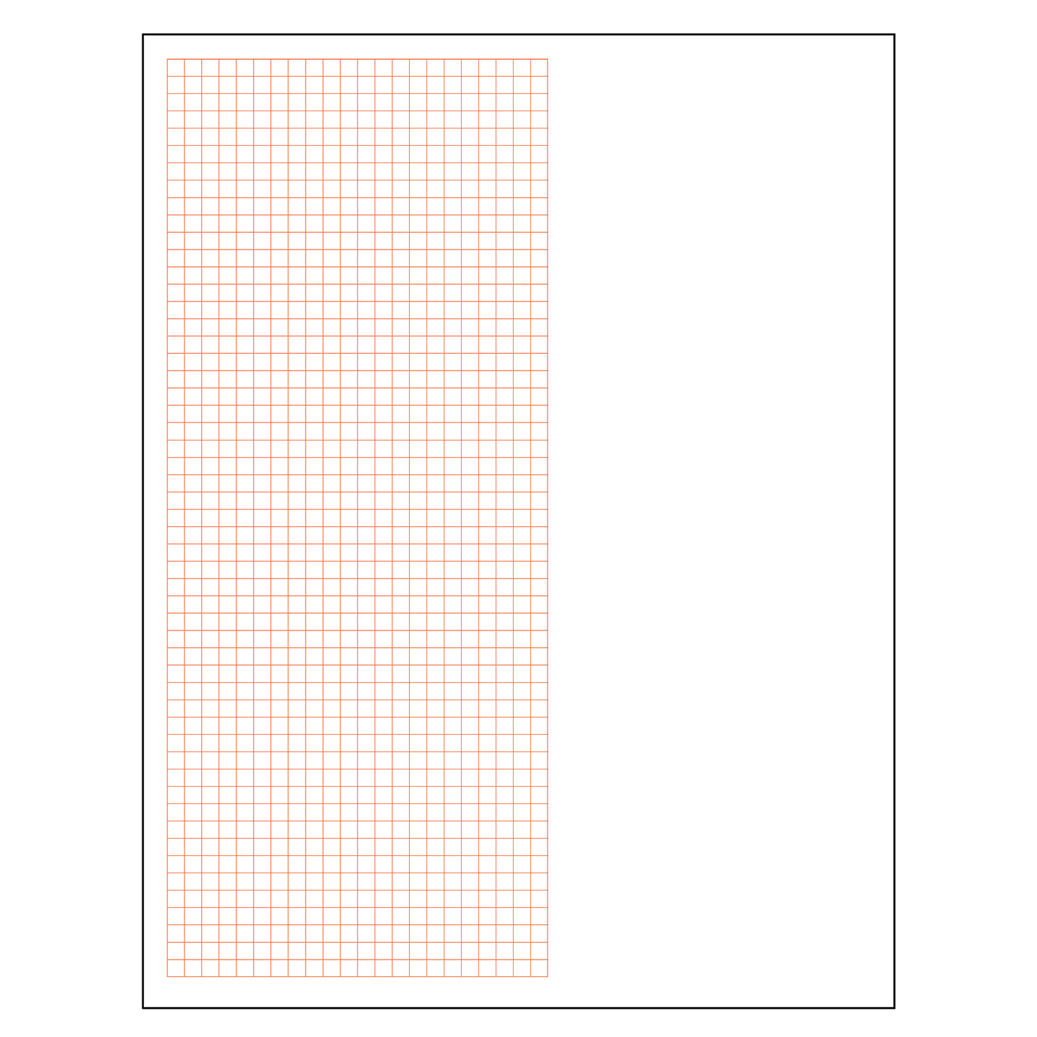Half Centimeter Graph Paper