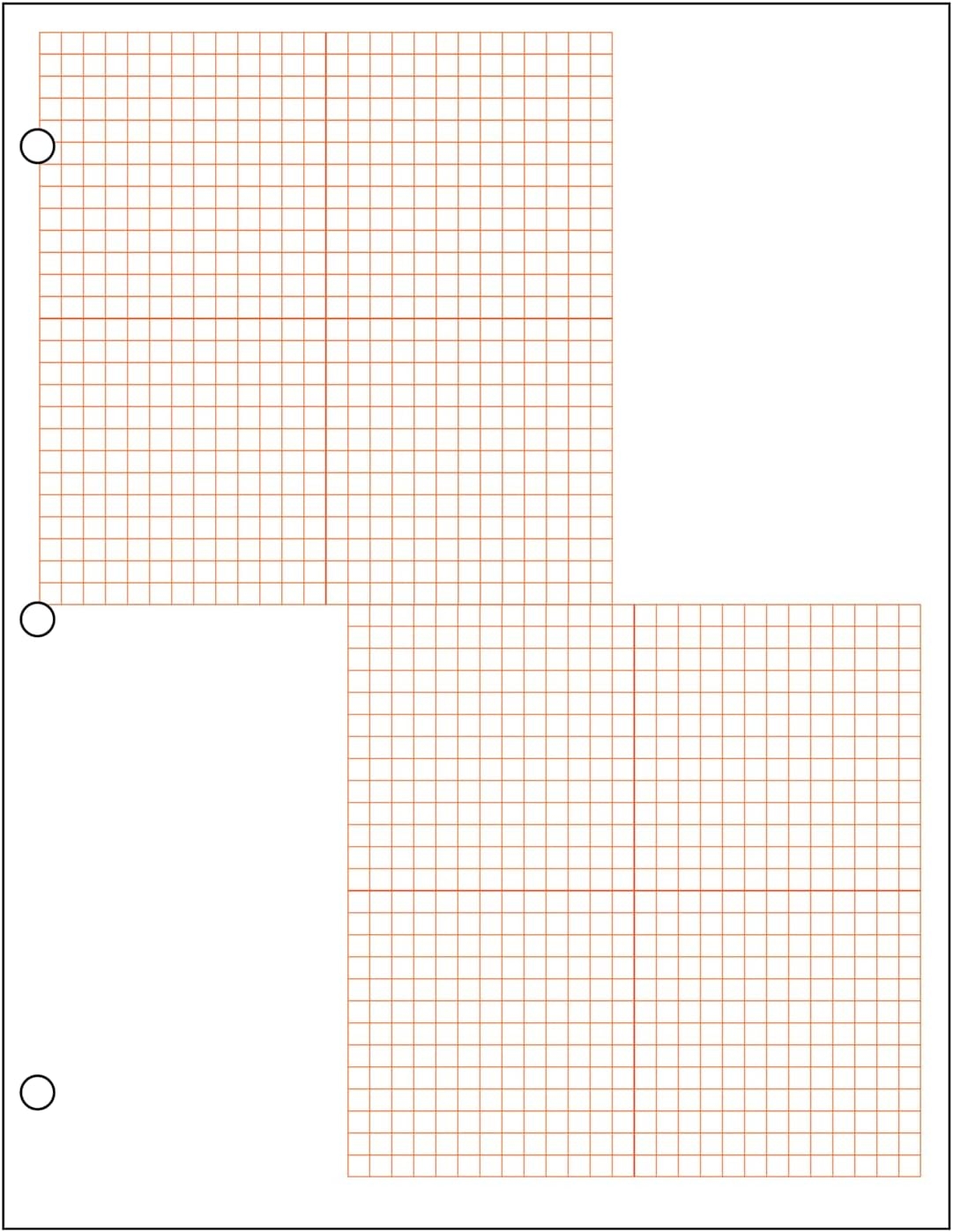 Right Quadrant Graph Paper