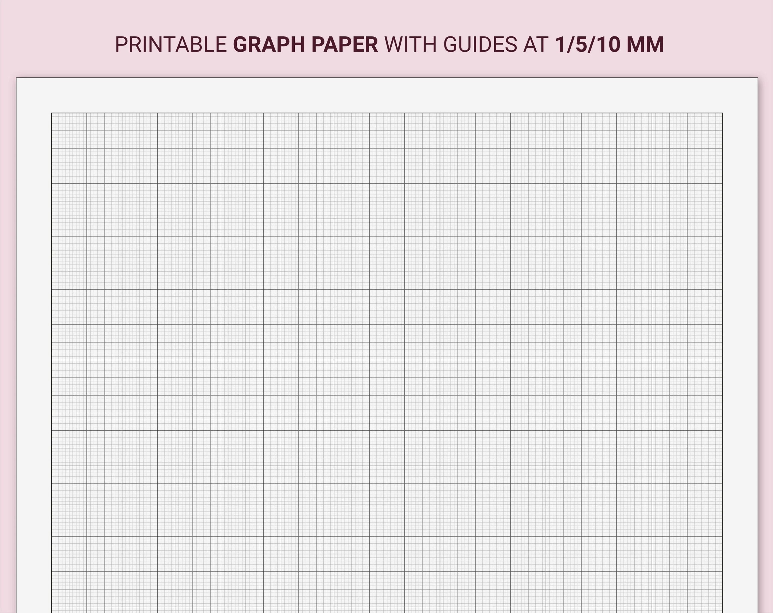 Millimeter Graph Paper Printable A4 10 Mm Margin Guides At 1 5 10 Mm Cyan magenta yellow black Etsy