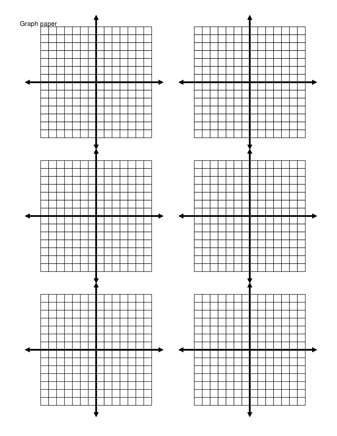 6 Coordinate Plane Graph Paper Printable