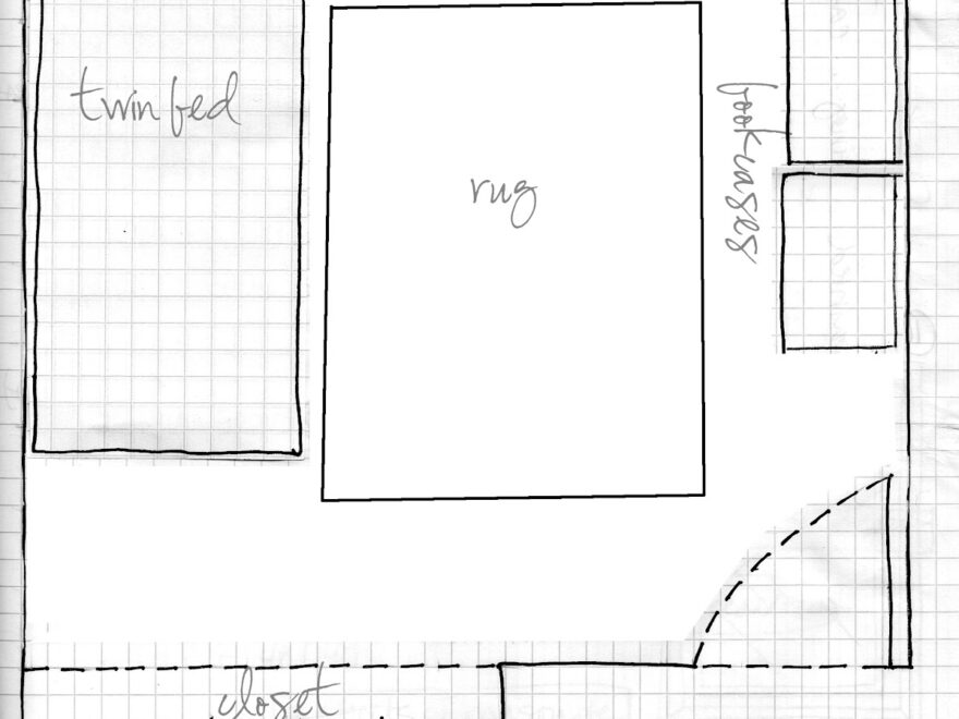 My 3 Monsters 31 Days To A Brand New Room Day 2 Space Planning