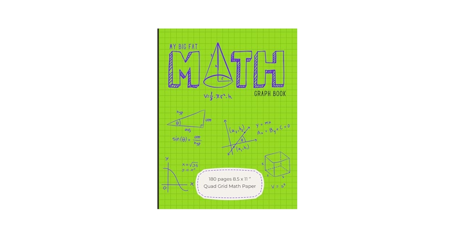 My Big Fat MATH Graph Book A Stylish And Inviting Grid Paper Notebook To Practice Graph Exercises Mathematics Notebooks EDAcademy Amazon Books