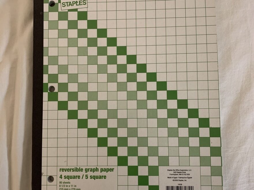New Reversible Quad Ruled Notebook Graph Paper Staples 4 5 Squares 80 Sheets EBay