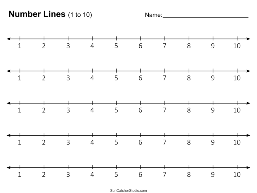 Number Lines Integers Decimals Blank Missing Numbers Free Printables Monograms Design Tools Patterns DIY Projects