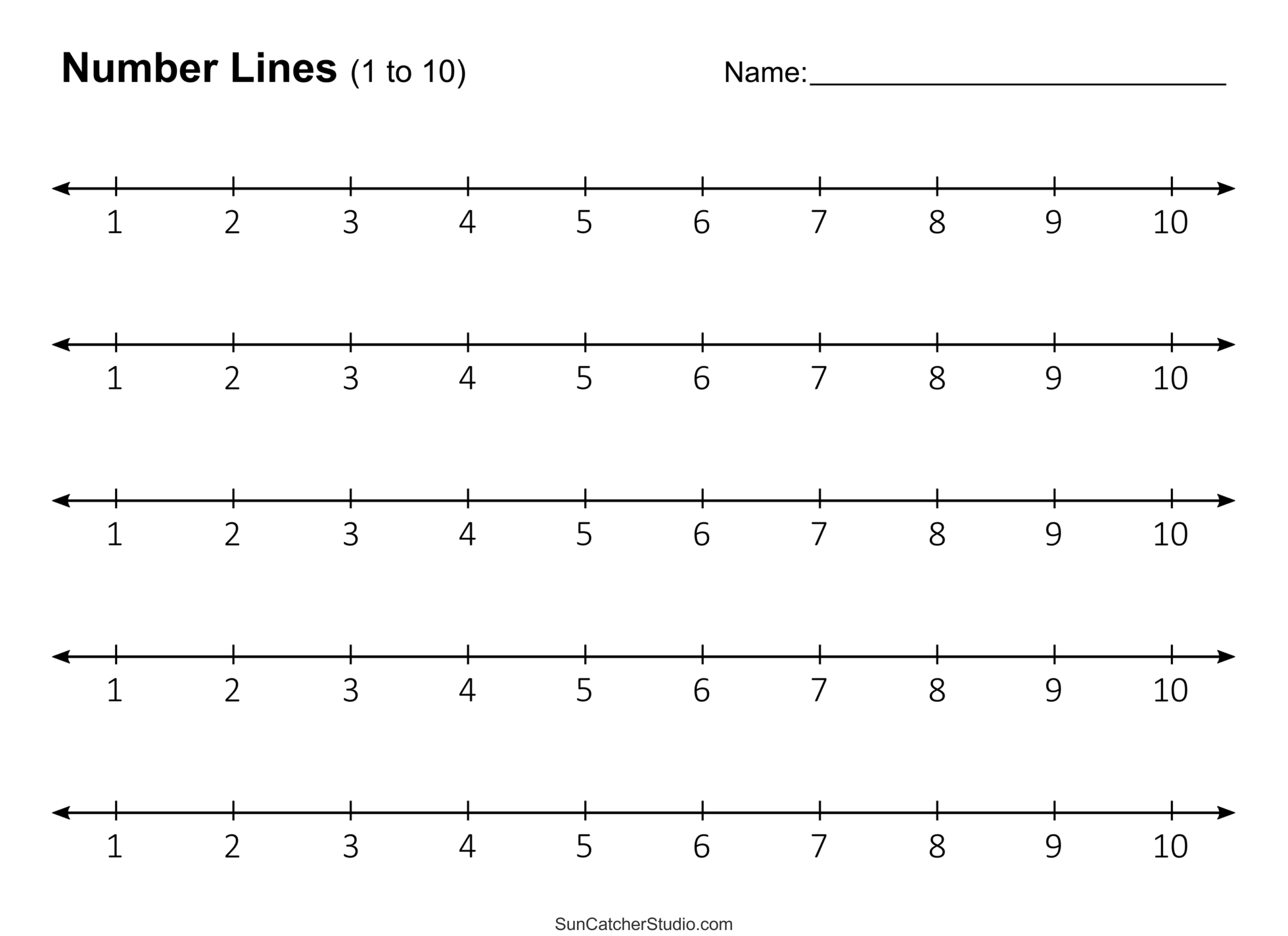 Number Lines Integers Decimals Blank Missing Numbers Free Printables Monograms Design Tools Patterns DIY Projects
