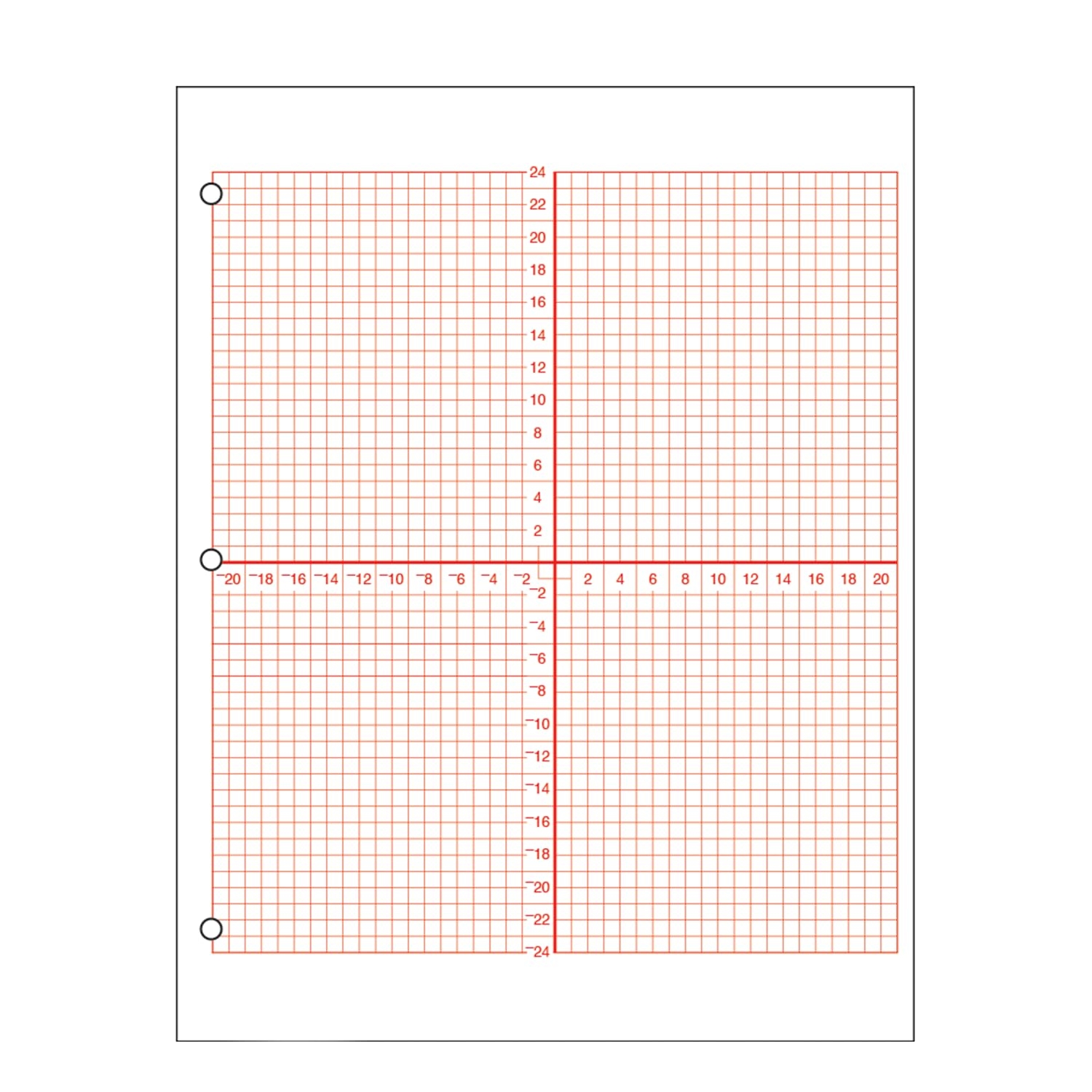 Numbered Axis Graph Paper 4 Quadrant Grid With 3 16 Desertcart INDIA