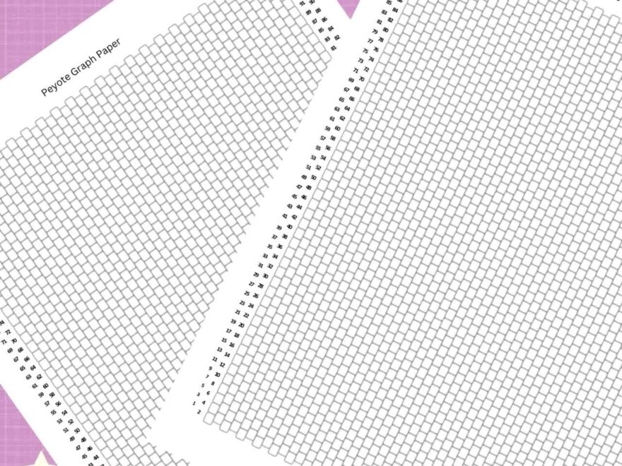 Numbered Peyote Stitch Beading Graph Paper Beading Pattern Beading Tutorial Pattern Sheet Design Sheet Printable Pattern Graph Etsy