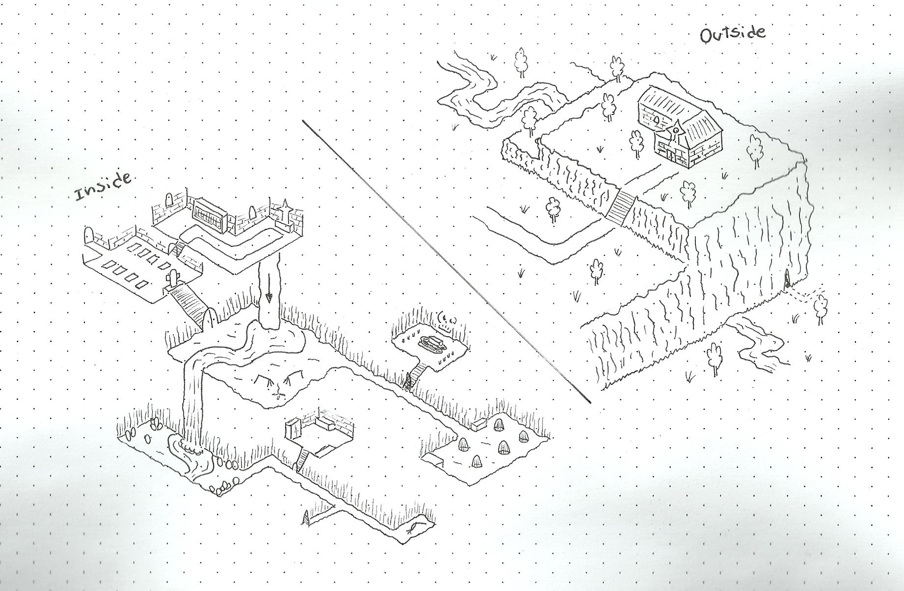 OC First Attempt On Isometric Dungeon Drawing R DnD