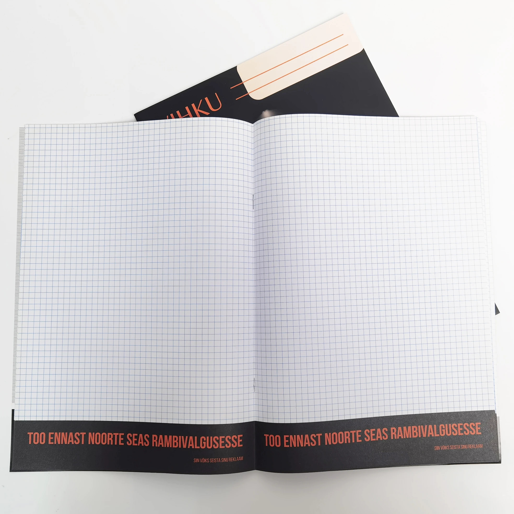 OEM Custom Promotional Cheap A4 A5 Graph Paper Saddle Stitch Stationery Notebook With Logo Printing 