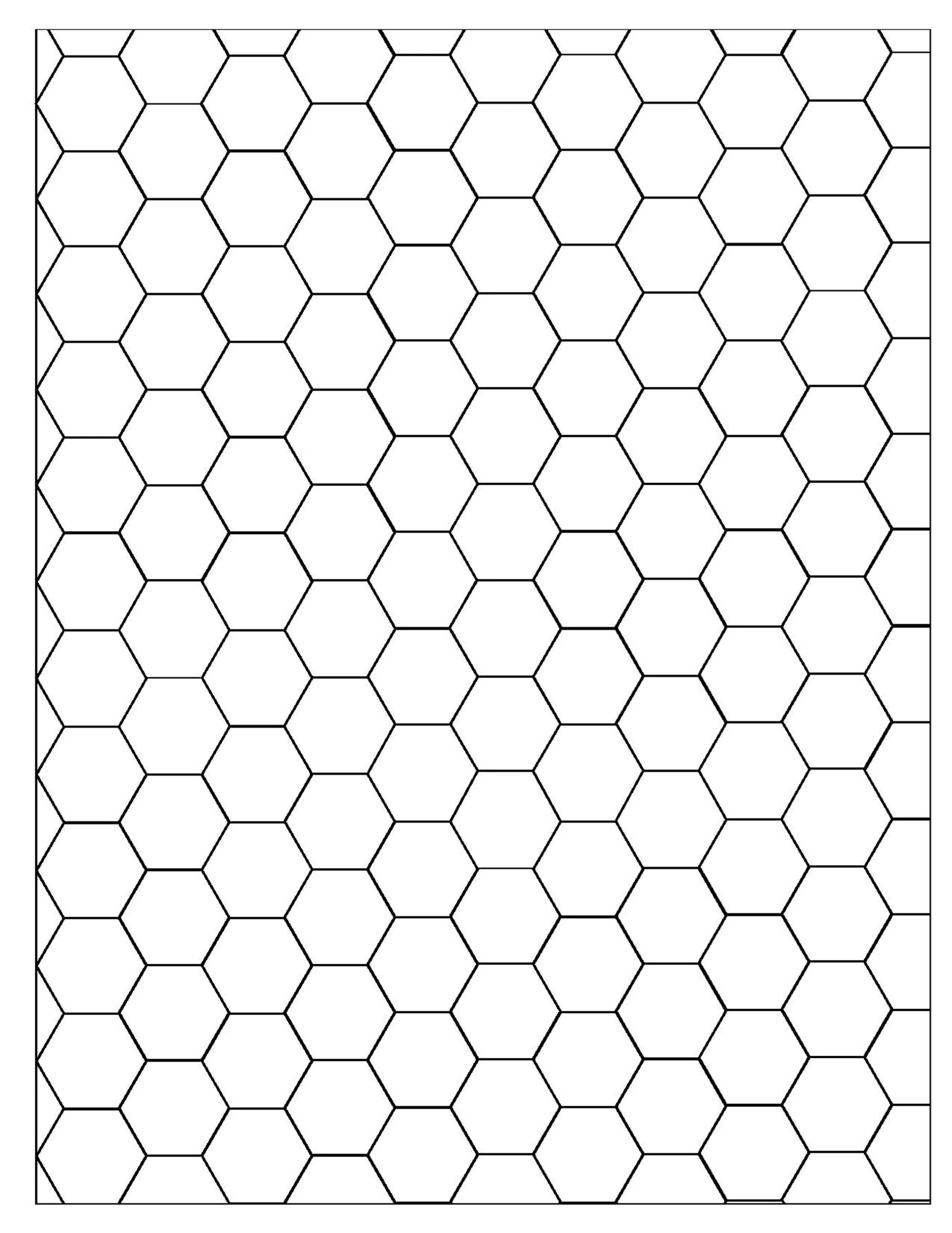 One Inch Hex Graph Paper Etsy