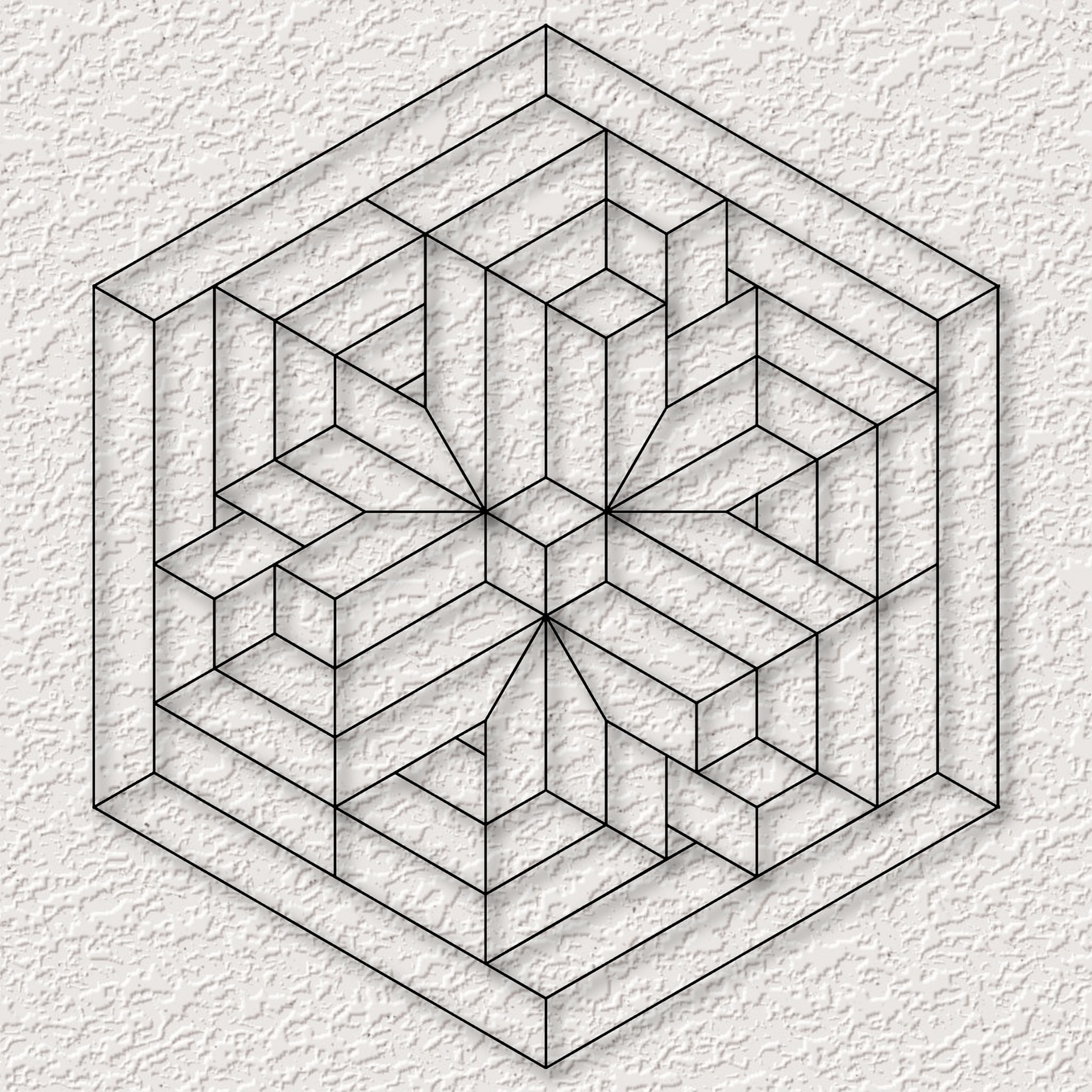  Optical Illusion 3d Cube Wall Art Cut Shapes Geometric Wall Decor STL File For Cults