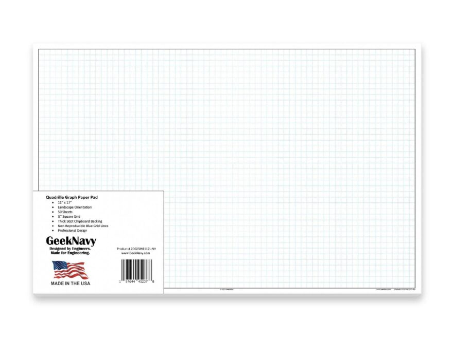 Pen Gear Quad Filler Paper Graph Ruled 4x4 80 Sheets 8 X 10 5 Walmart
