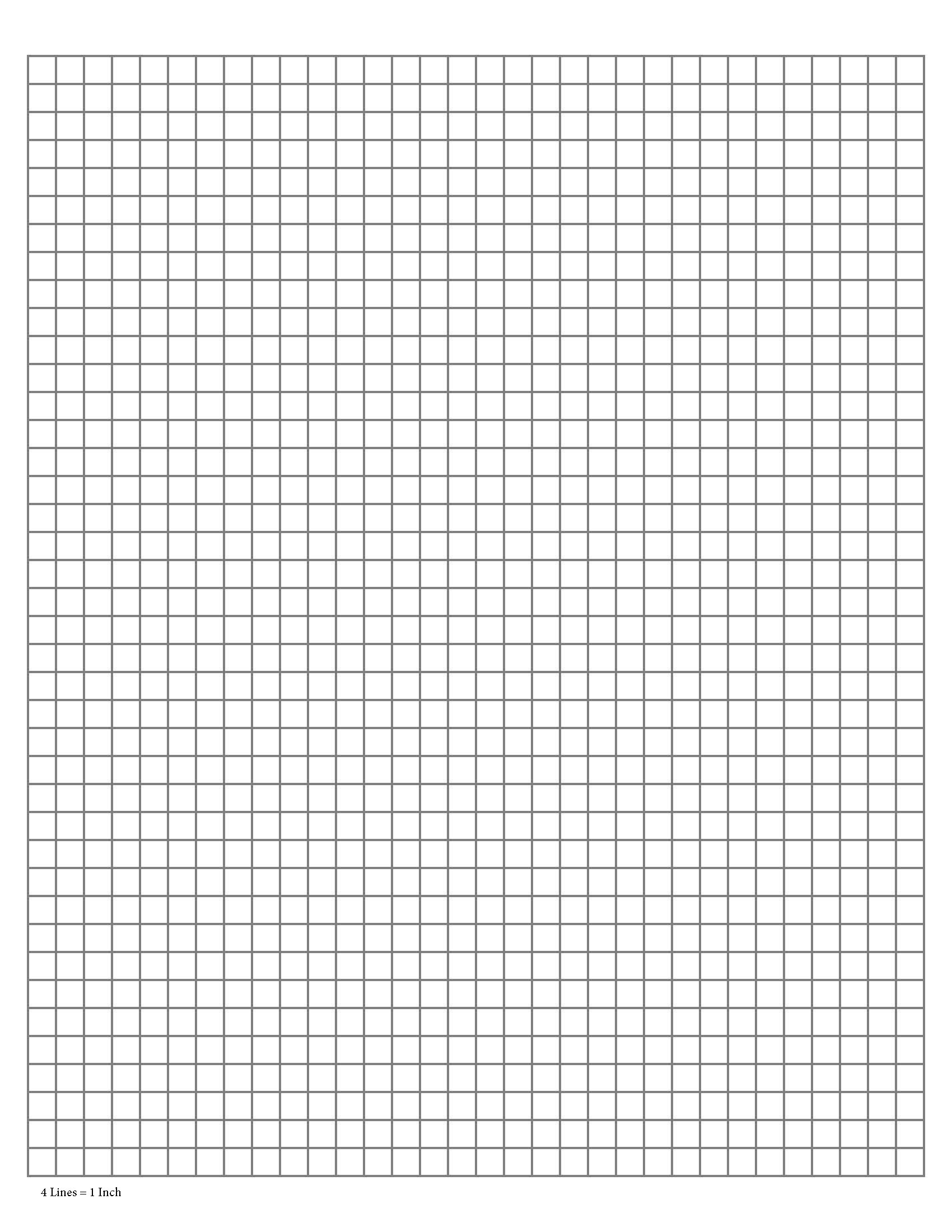 Perfectly Scaled And Precise Printable Graph Paper 4 4 1 4 Inch 4 Lines Per Inch Etsy