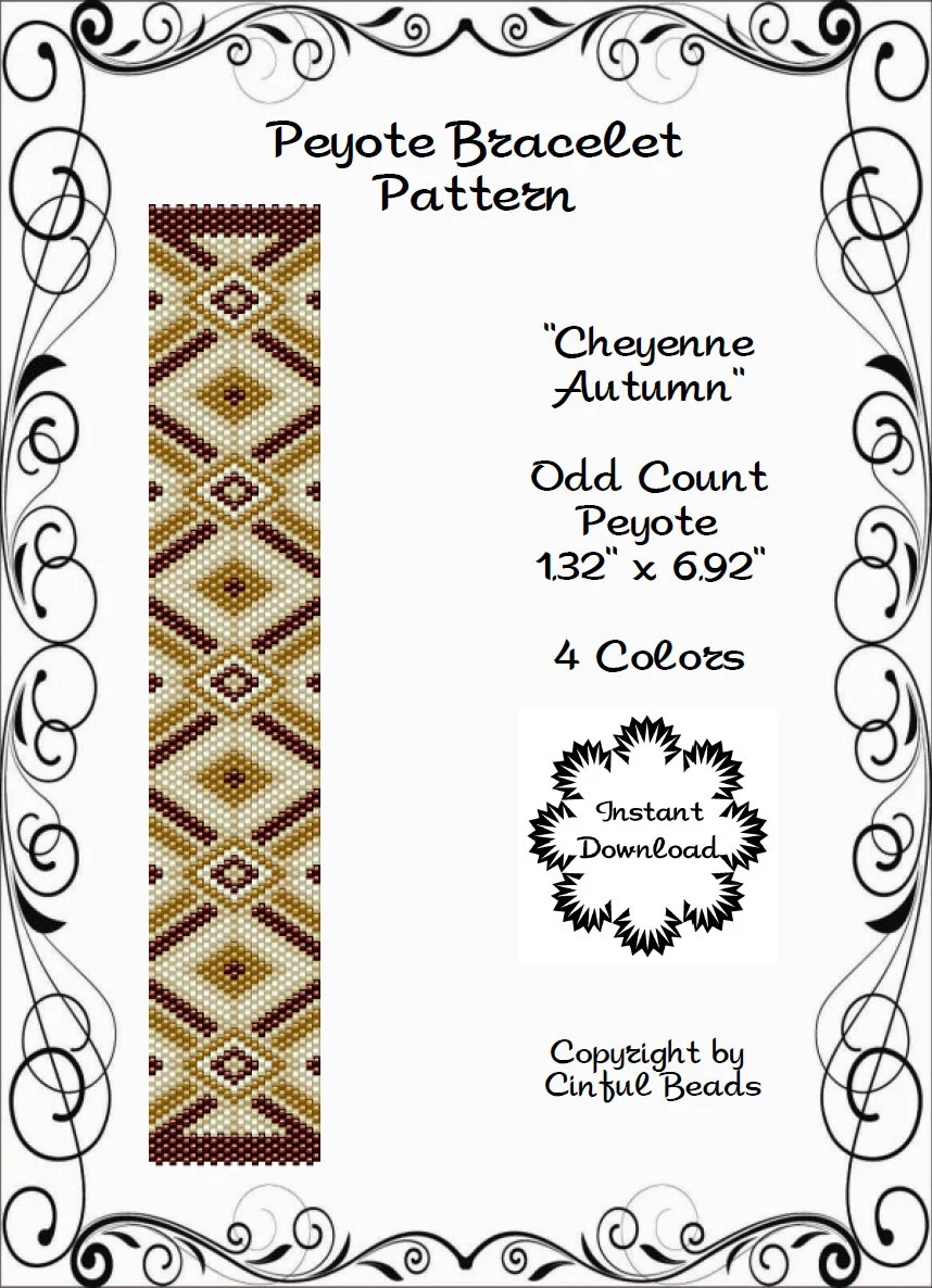 Peyote Bracelet Pattern Cheyenne Autumn Native American Design Using Miyuki 11 0 Delica Beads Etsy Peyote Bracelet Pattern Cheyenne Autumn Native American Design Using Miyuki 11 0 Delica Beads Etsy