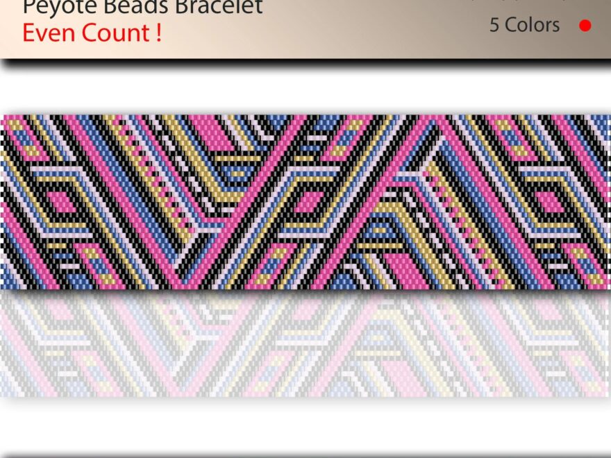 Peyote Bracelet Pattern Even Count Peyote Pattern Stitch Pattern Pdf File Pdf Pattern 033P Etsy