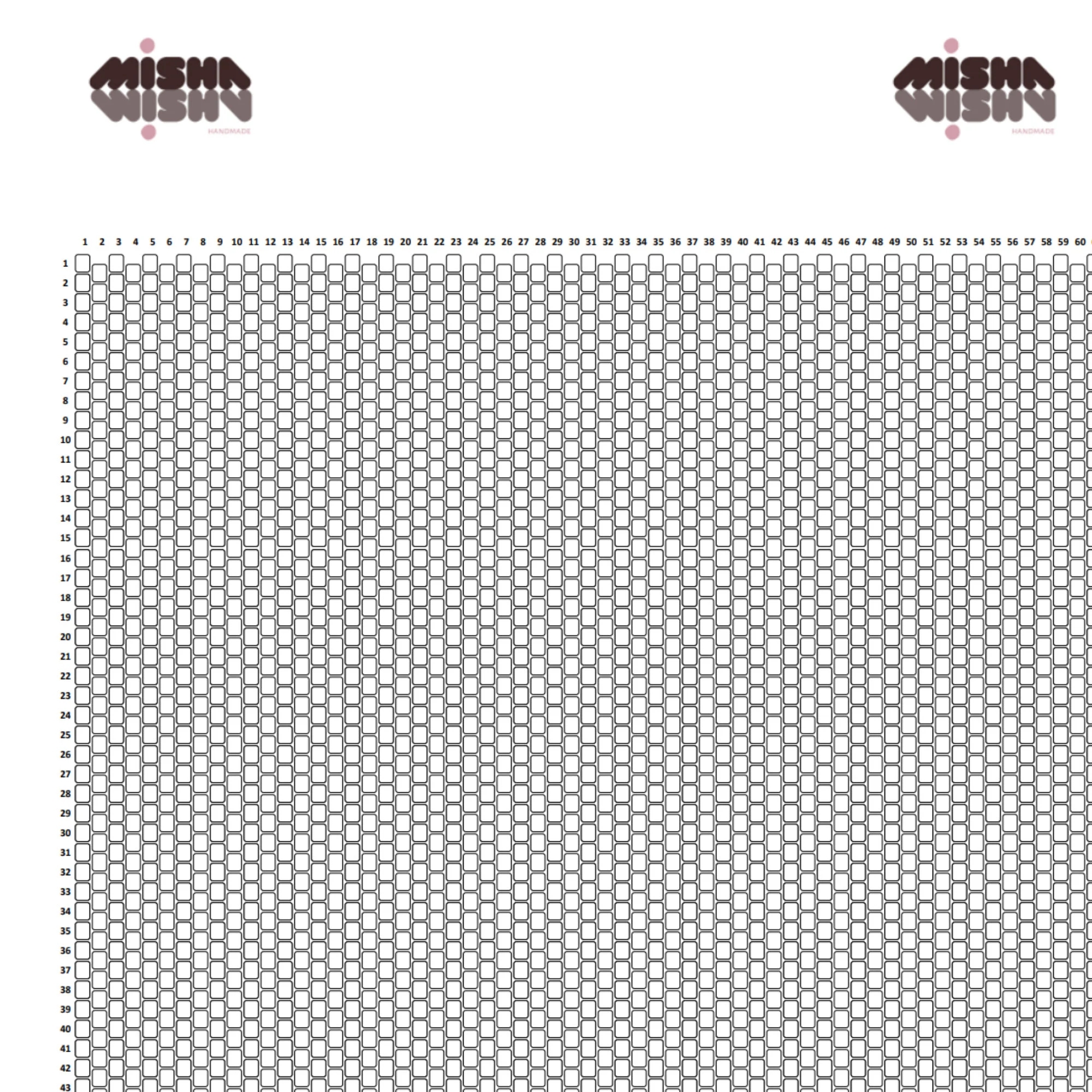 Peyote Graph Paper 105 Columns Etsy