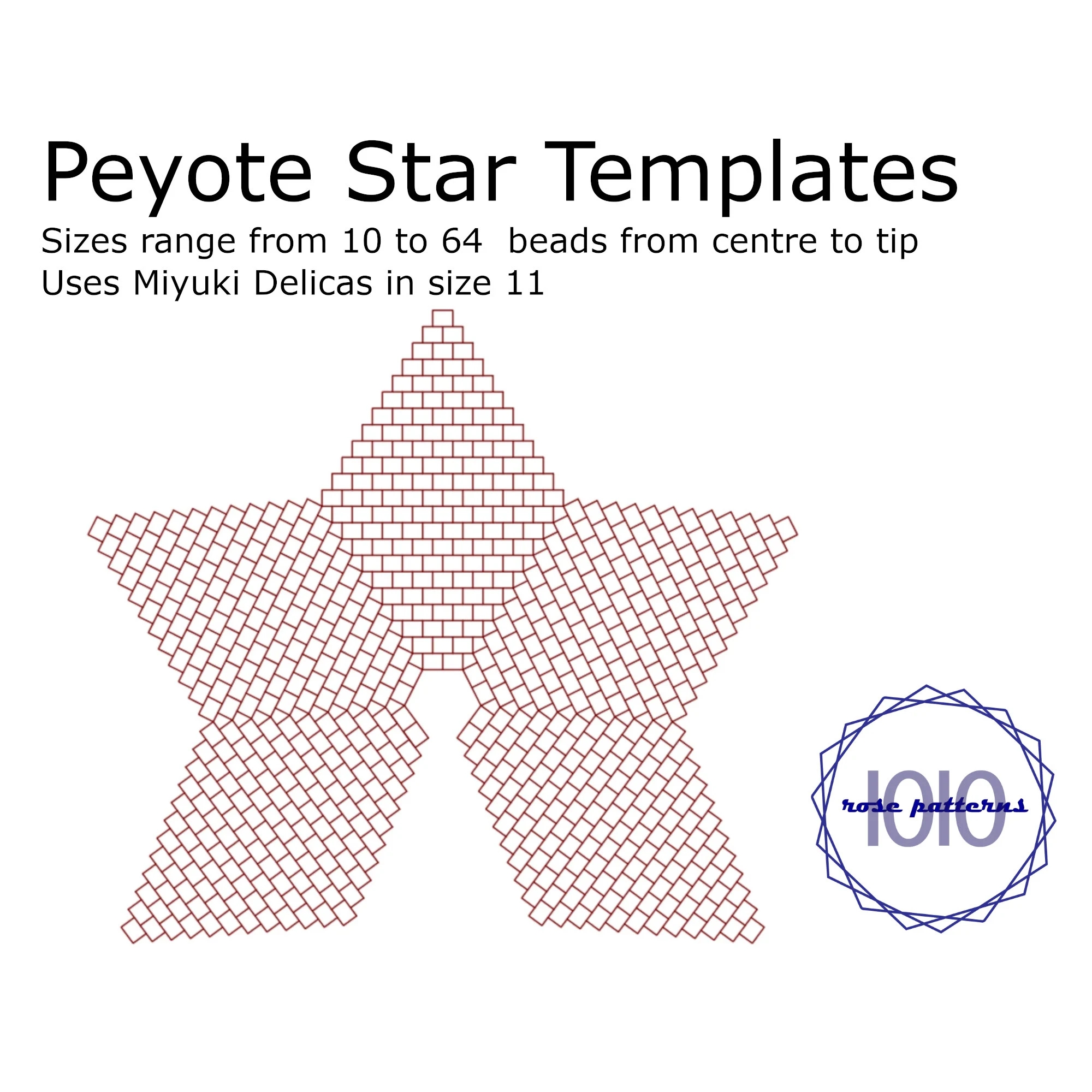 3d Peyote Star Graph Paper