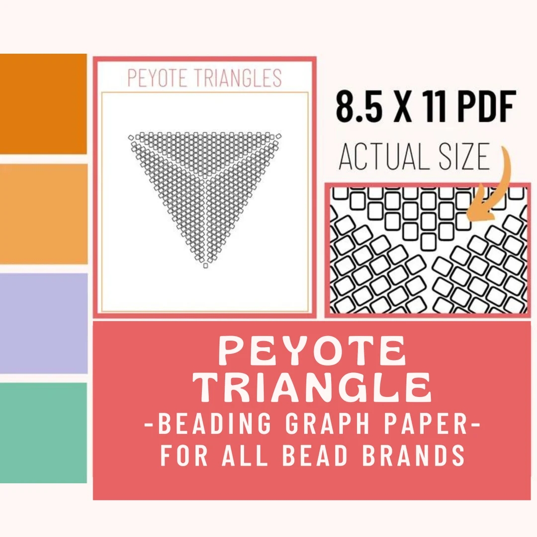 Peyote Triangle Beading Graph Paper Beading Pattern Tutorial Graphing Paper Design Sheet Pattern Sheet Printable Pattern For Procreate Etsy