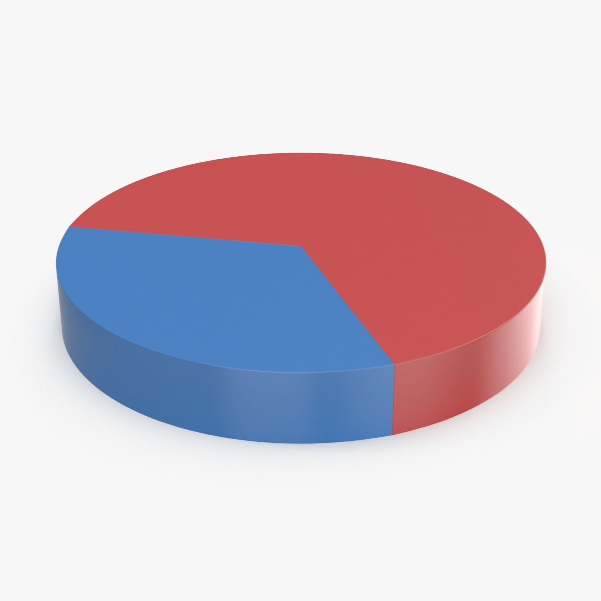 Pie Chart 3 4 Red 3D Model 29 max Free3D