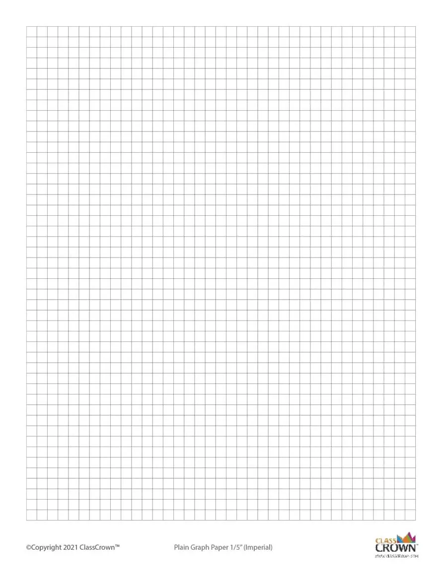 Plain Graph Paper Fifth Inch Specialty Paper ClassCrown