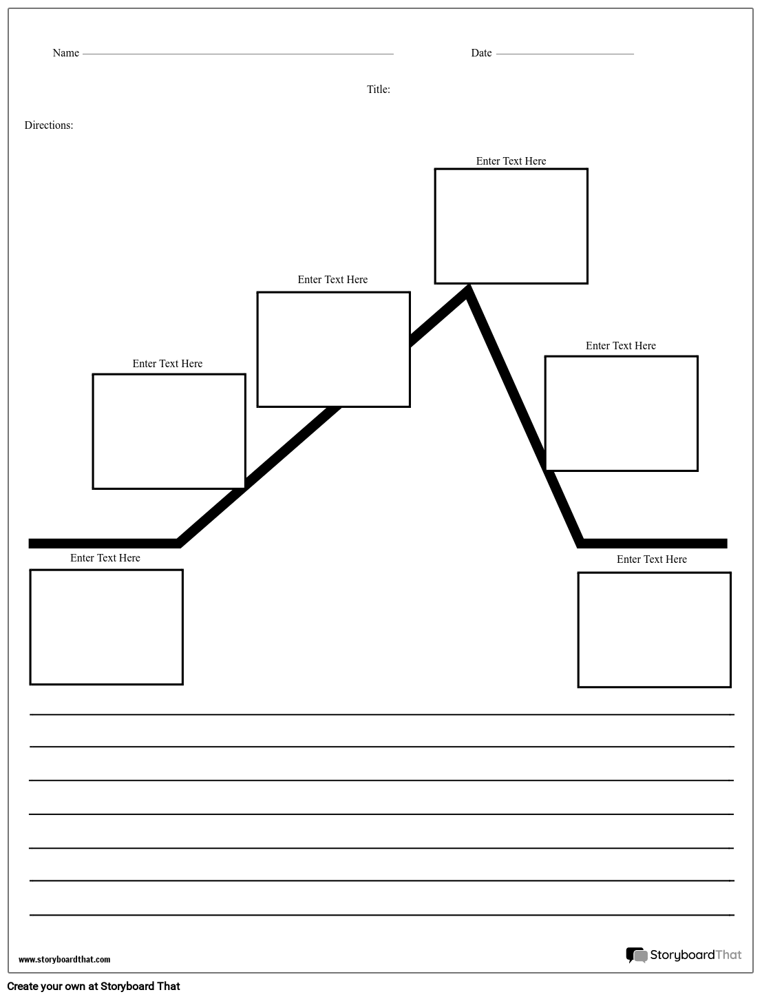 Plot Diagram Worksheets Customize With Storyboard That