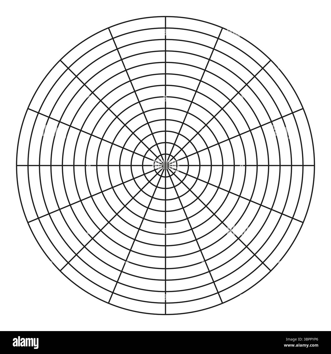 Polar Graph Paper By 15