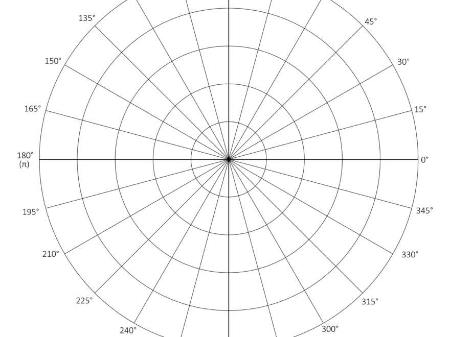 Polar Graph Paper Printable PDF With Radians And Degrees Free Printables Monograms Design Tools Patterns DIY Projects