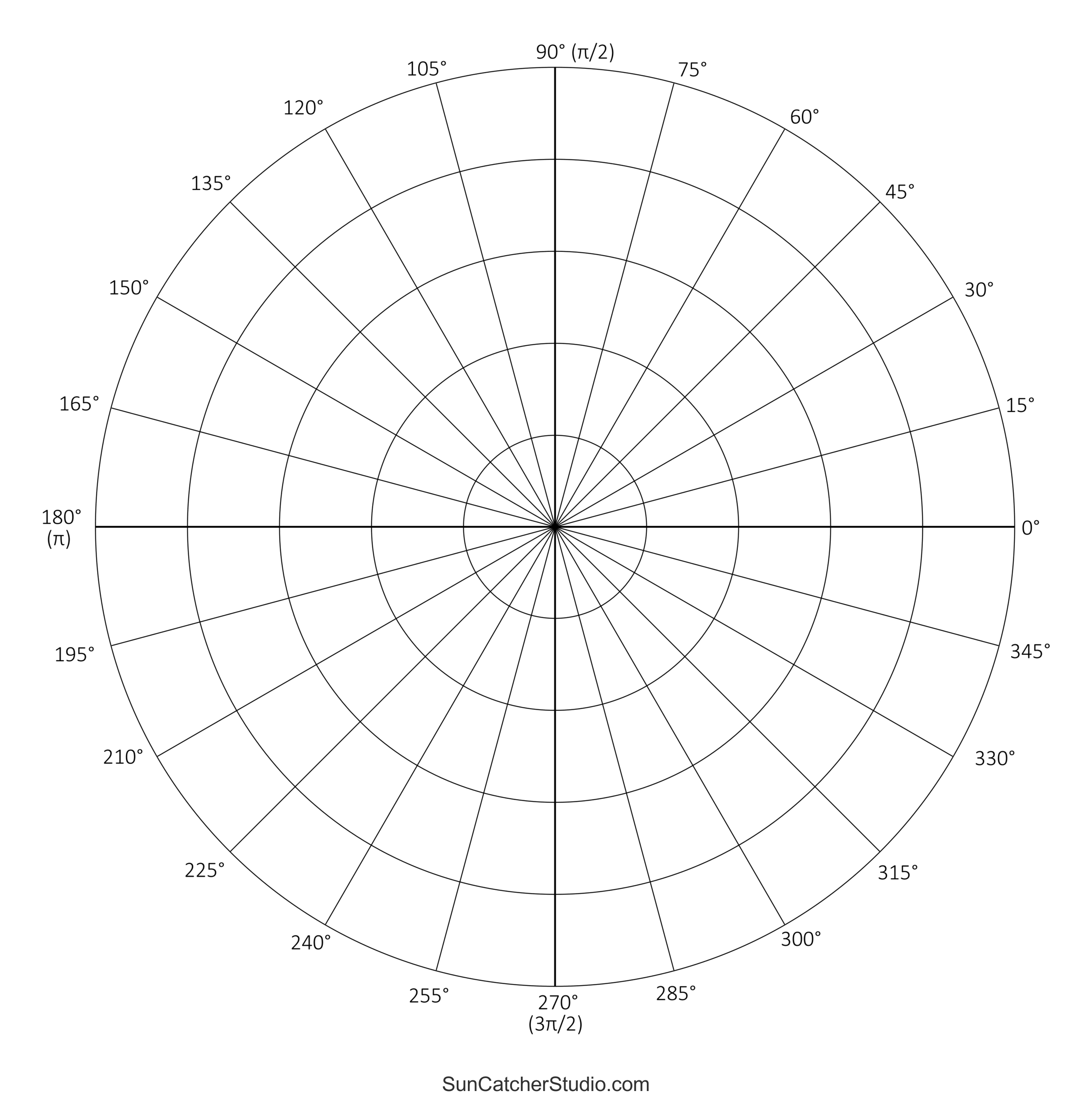 Polar Graph Paper Printable PDF With Radians And Degrees Free Printables Monograms Design Tools Patterns DIY Projects Polar Graph Paper Printable PDF With Radians And Degrees Free Printables Monograms Design Tools Patterns DIY Projects