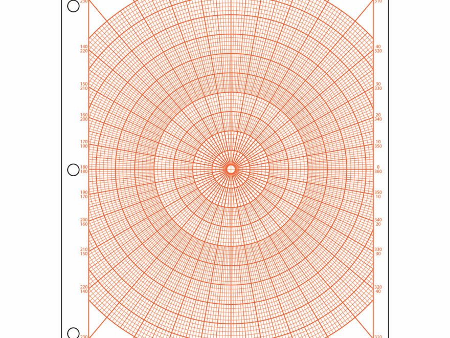 Polar Graph Paper With Degrees 1 Circle Graph With 1 10 Spacing Graduated Every 1 And Accentuated Every 5 Double Sided 500 Sheet Ream Three Hole Punched Walmart