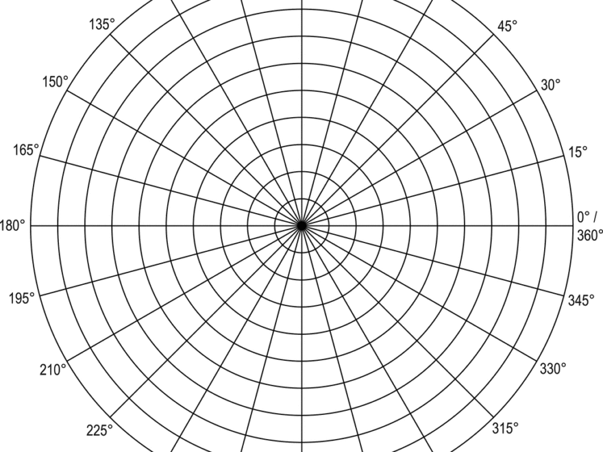 Polar Grid In Degrees With Radius 10 ClipArt ETC