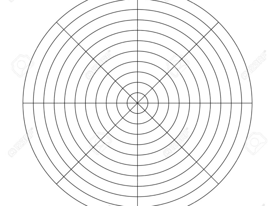 Polar Grid Of 10 Concentric Circles And 45 Degrees Steps Blank Vector Polar Graph Paper Royalty Free SVG Cliparts Vectors And Stock Illustration Image 107464456