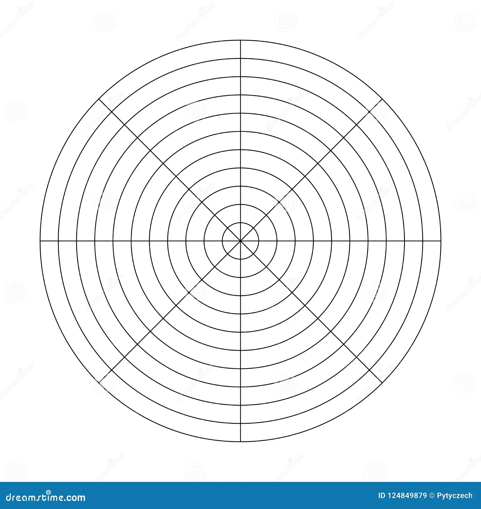 Polar Graph Paper Gradient