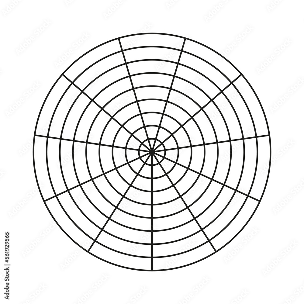 Polar Graph Paper With 8