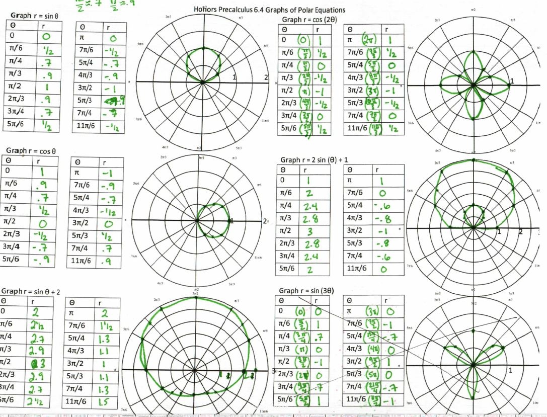 Polar Coordinate All Graphs