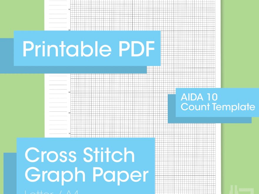 PRINTABLE Aida 10 Cross Stitch Graph Paper Letter a4 10 Fabric Counts PDF Instant Download Etsy
