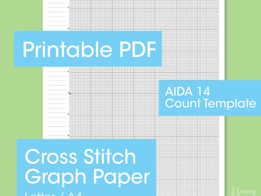 PRINTABLE Aida 14 Cross Stitch Graph Paper Letter a4 14 Fabric Counts PDF Instant Download Etsy