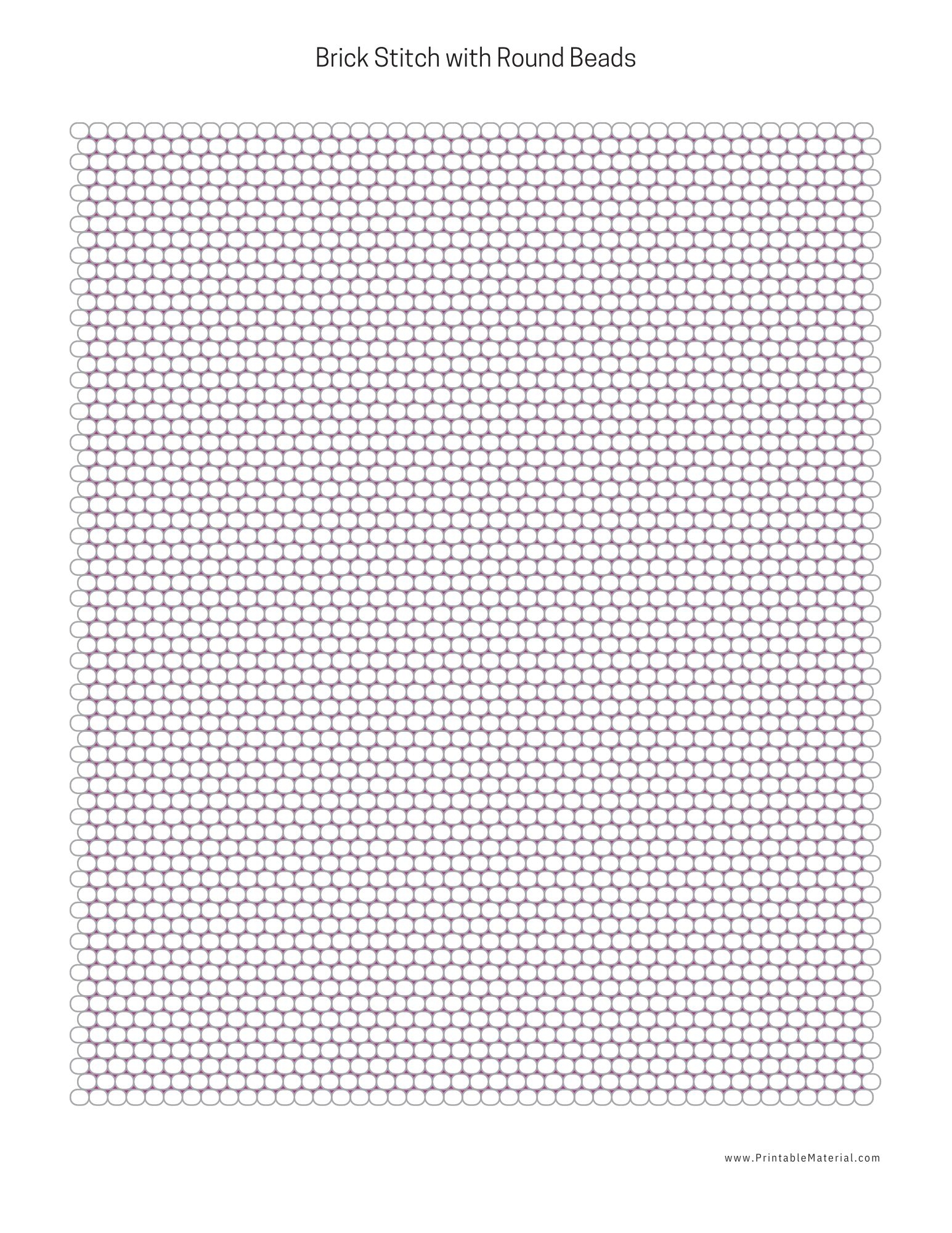 Printable Brick Stitch Beads Graph Paper Template