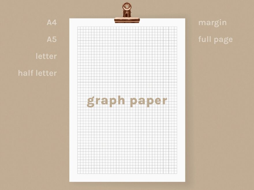 Printable Graph Paper 5mm Grid Paper Digital Journal Template A4 A5 Letter Half Letter PDF Instant Download Etsy
