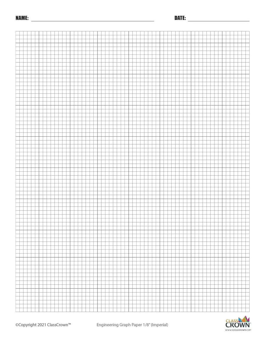 Printable Graph Paper ClassCrown