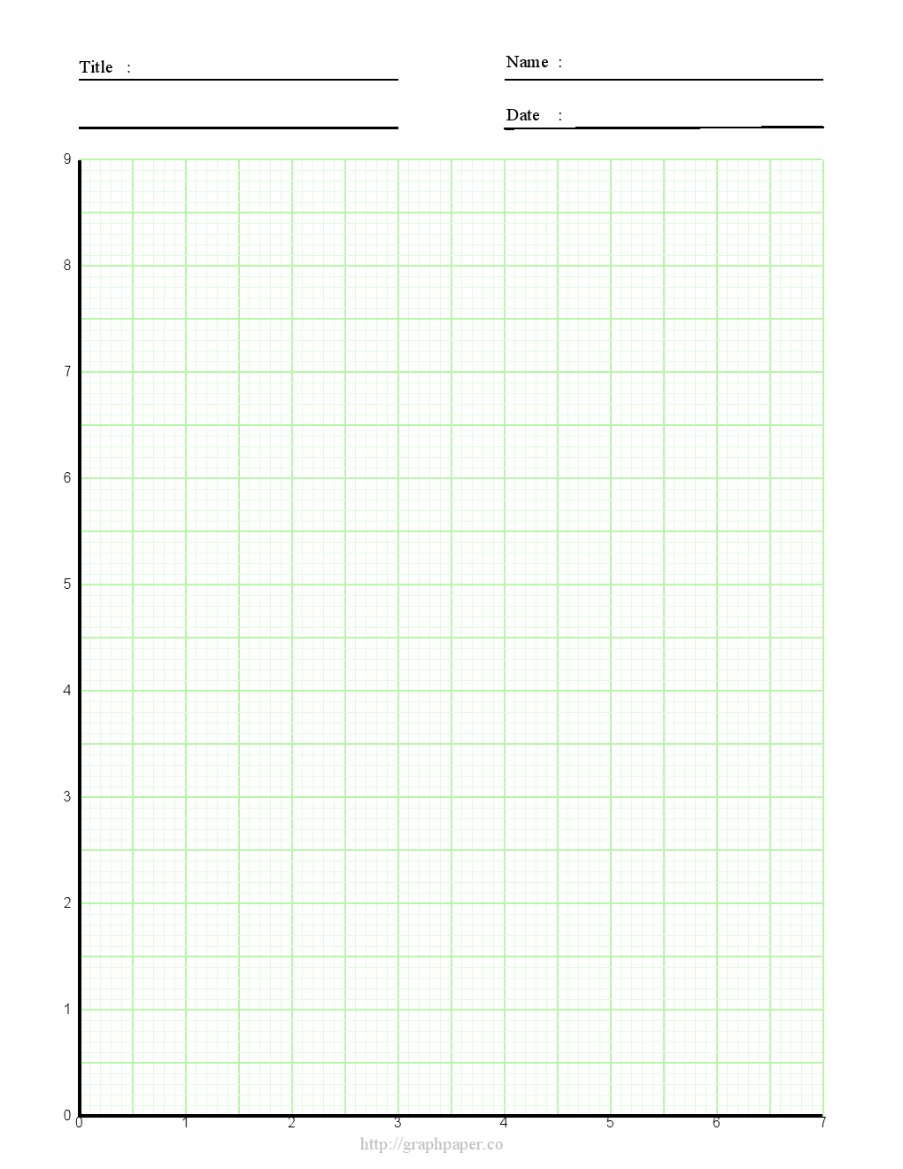 Plain Graph Paper Green