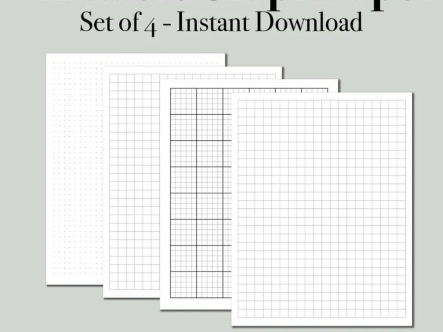 Printable Graph Paper PDF Dot Grid Paper Bullet Paper Grid Paper Digital Graph Paper Journal Graph Paper Graphing Paper Etsy