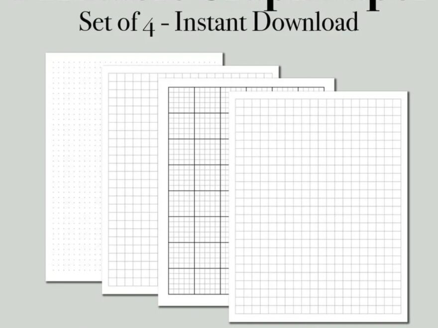 Printable Graph Paper PDF Dot Grid Paper Bullet Paper Grid Paper Digital Graph Paper Journal Graph Paper Graphing Paper Etsy