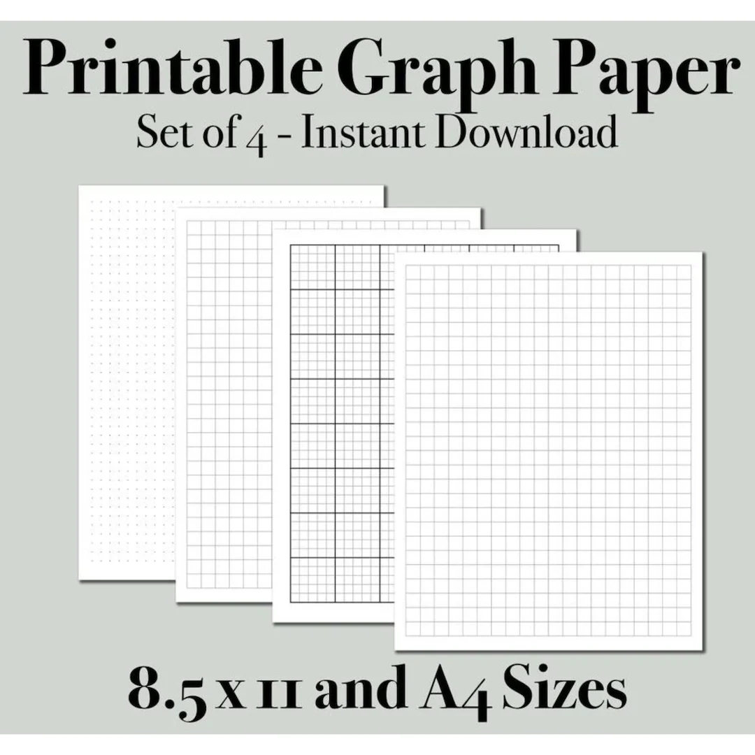 Printable Graph Paper PDF Dot Grid Paper Bullet Paper Grid Paper Digital Graph Paper Journal Graph Paper Graphing Paper Etsy
