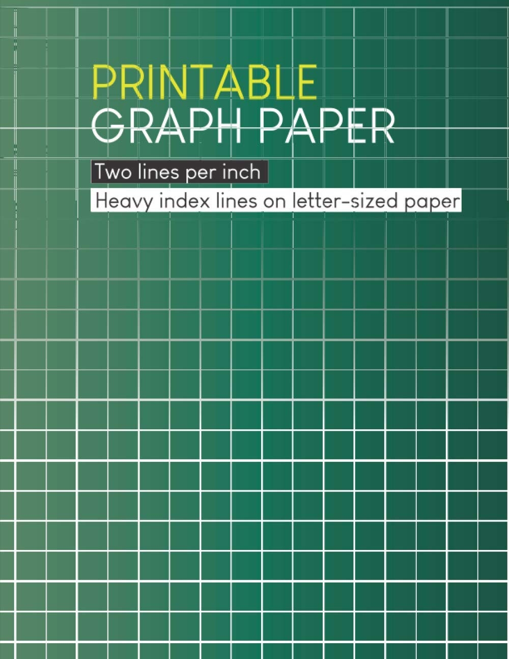 PRINTABLE GRAPH PAPER Two Line Per Inch Heavy Index Line 150 Pages 8 5x11 Size Tariq Muhammad 9798705863129 Amazon Books