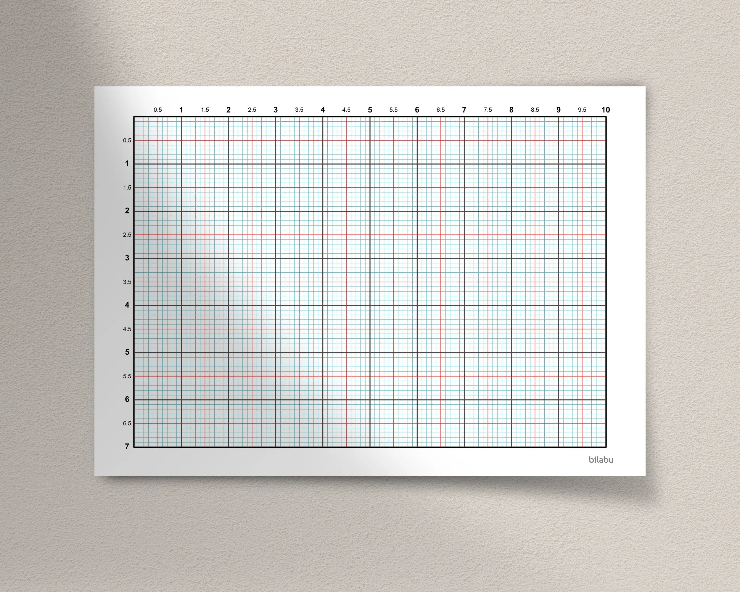 Printable Inch Graph Paper PDF For School Math Technical Drawing Imperial Grid 10 Squares Per Inch A4 A3 Letter Sizes Download Etsy