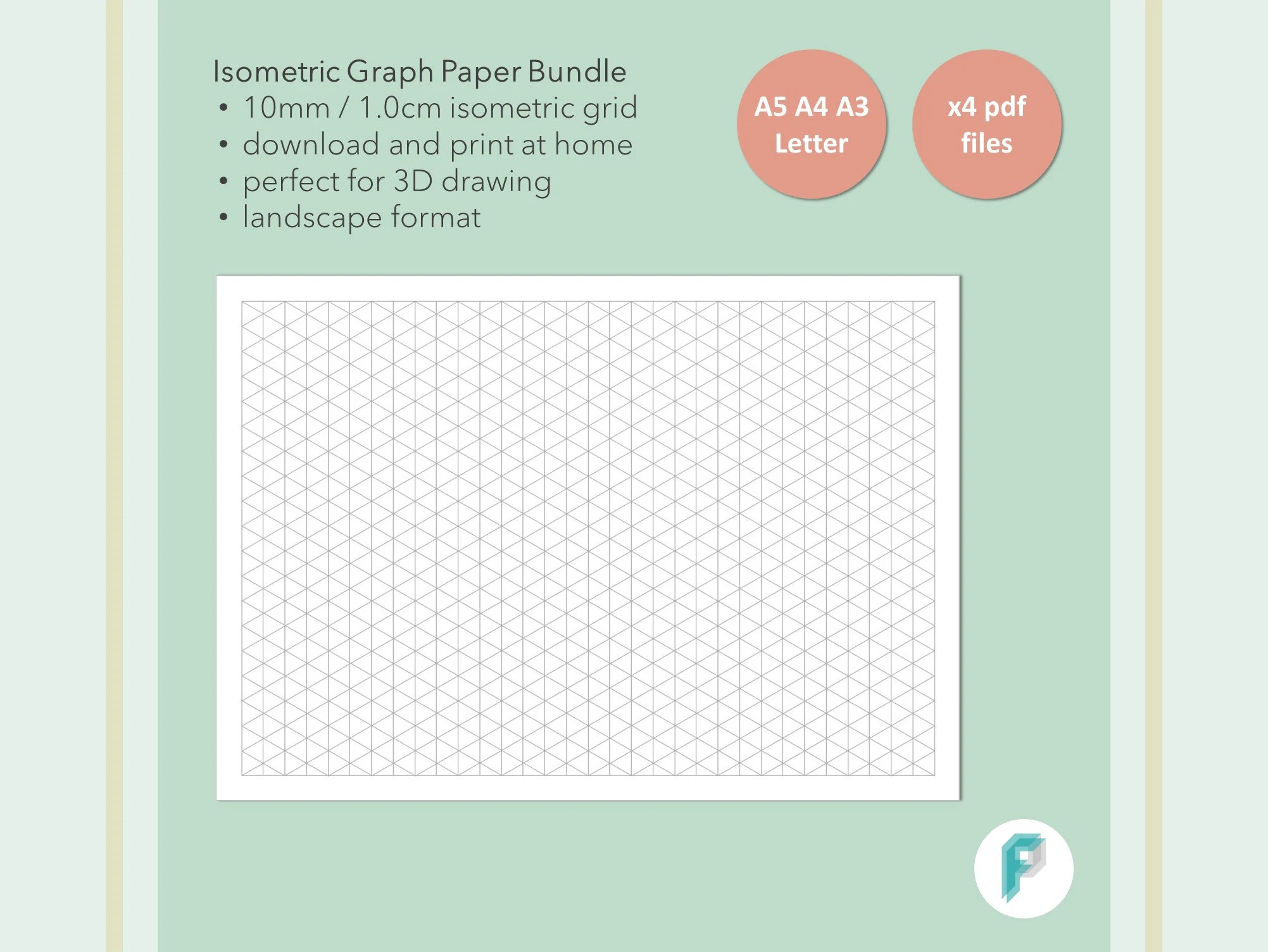 Isometric Graph Paper Landscape