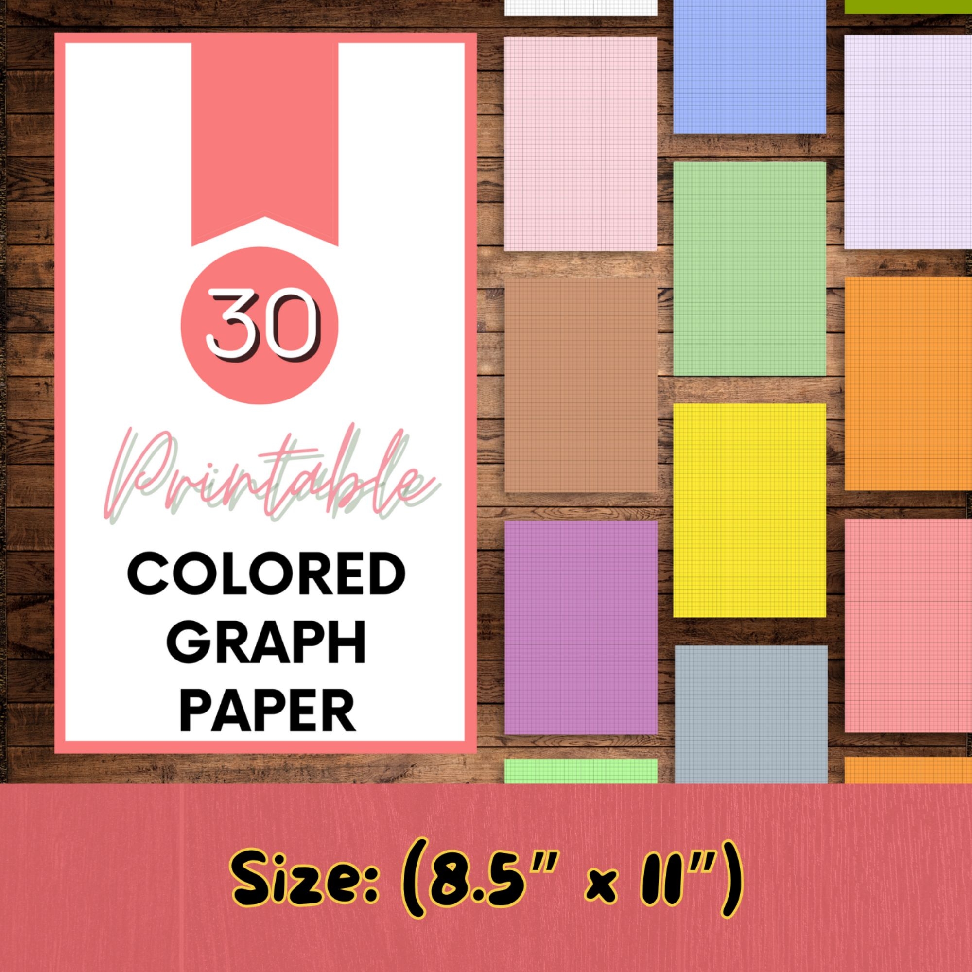 Printable Lined Colored Graph Paper Made By Teachers