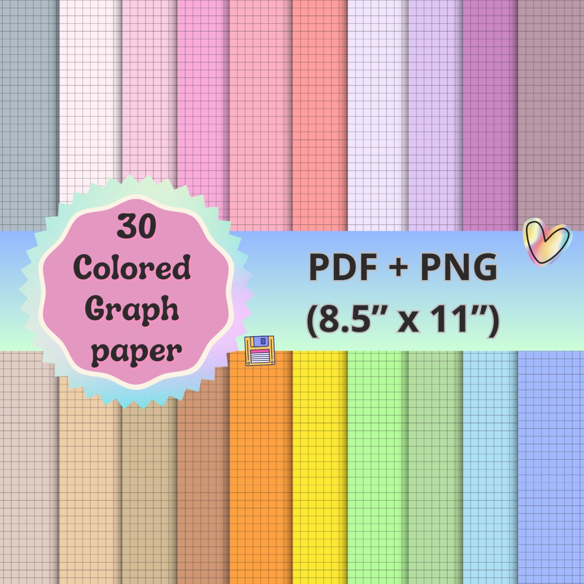 Colored Graph Paper Printable
