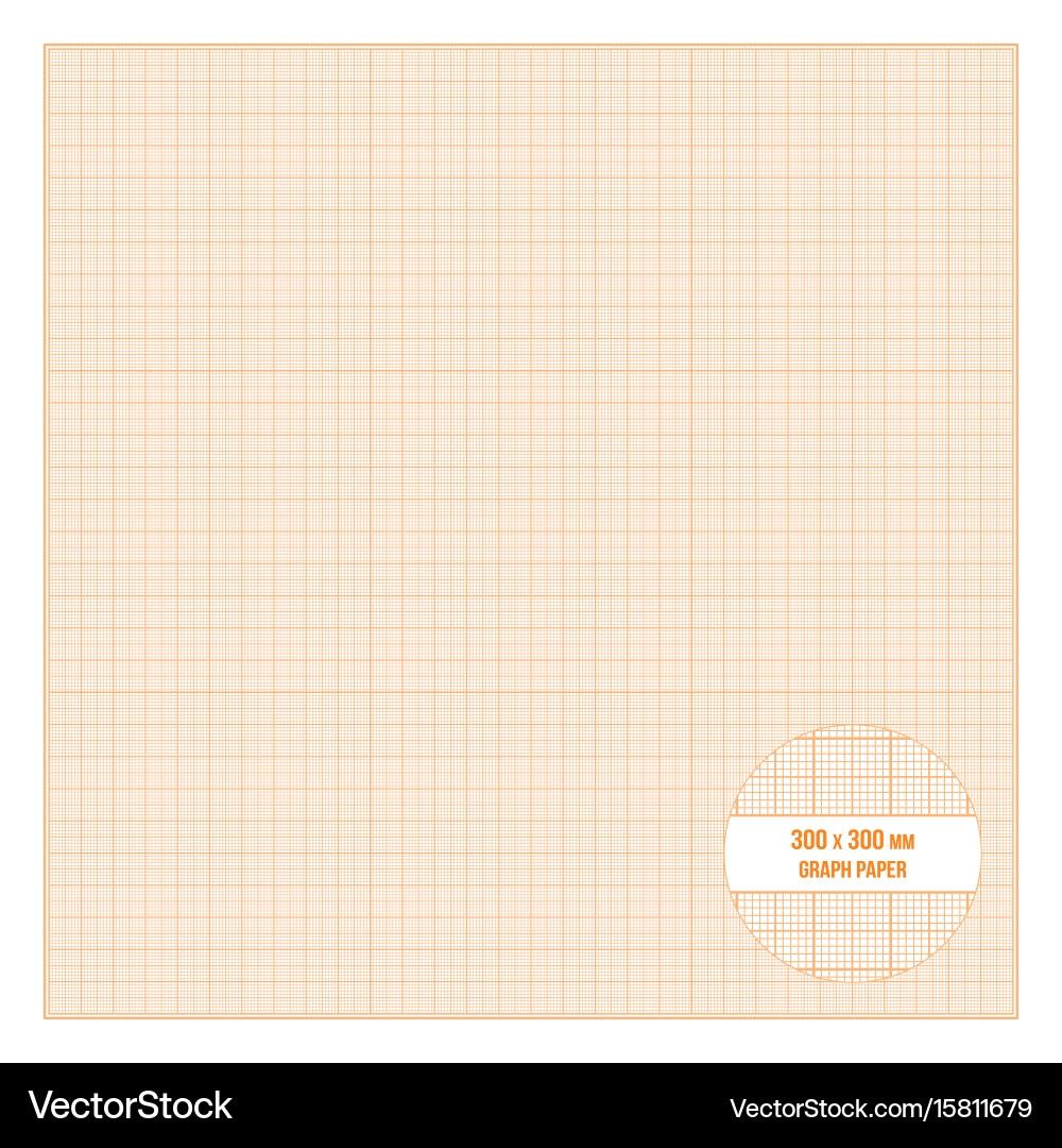 Printable Metric Graph Paper 30x30 Cm Size Vector Image